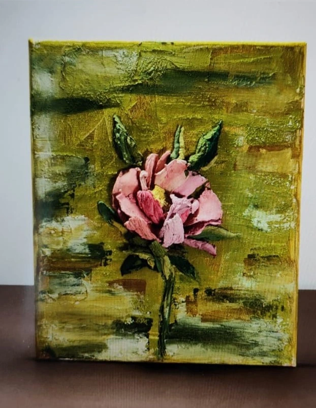 3D Texture Relief Art on Canvas